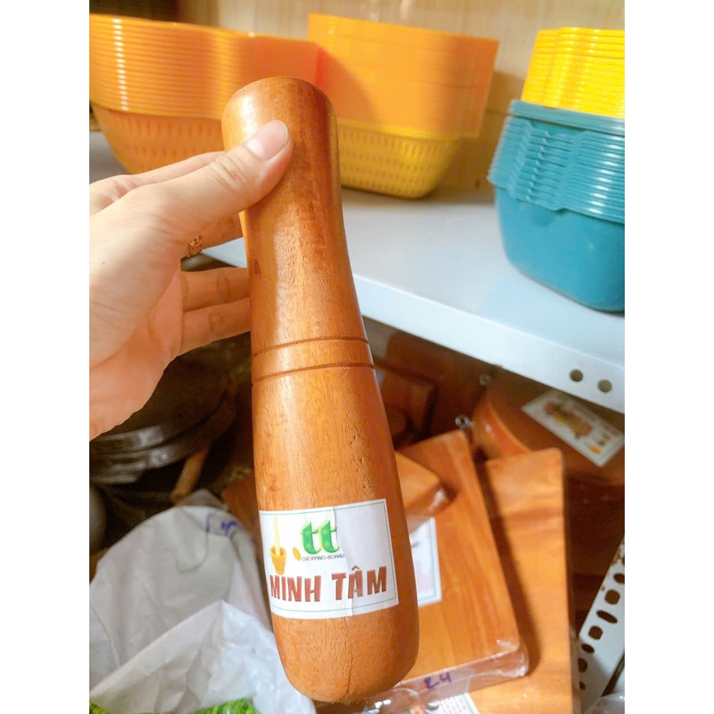 Chày gỗ đâm tiêu, chày gỗ đập đá size lớn - gia dụng Nari