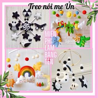 Mẫu đồ chơi treo nôi handmade kích thích thị giác cho bé (CHƯA GỒM THANH KẸP J VÀ HỘP NHẠC)