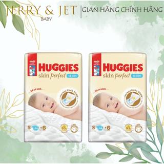  Tã dán Huggies Skin Perfect size S 54 + 4 miếng  4 - 8 kg  