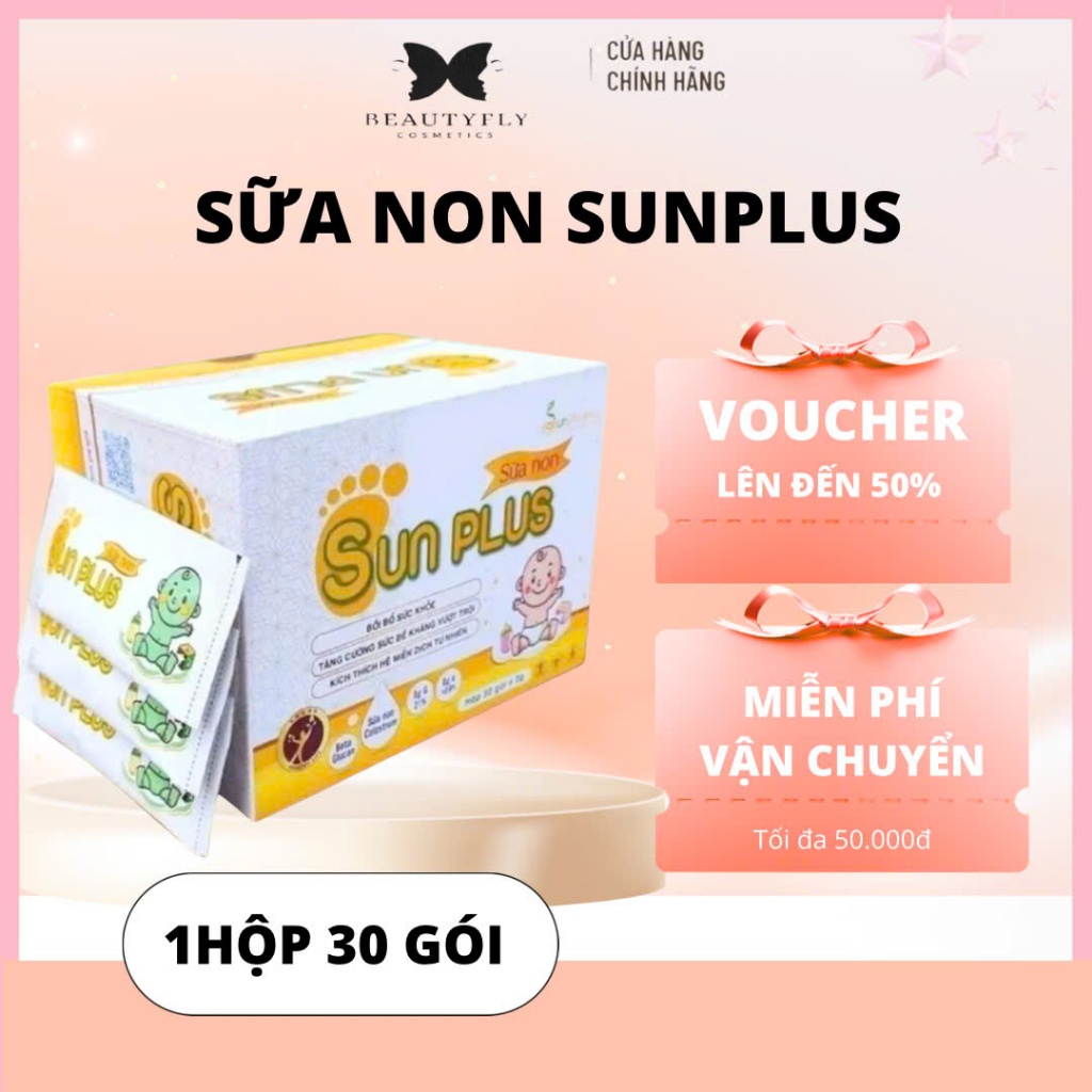 [Giá cực rẻ]Sữa non Sunplus hộp 30 gói giúp bé ngủ sâu giấc,tăng sức đề kháng