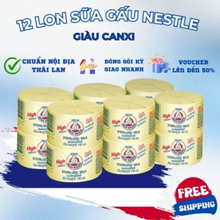 12 Lon Sữa Gấu Nestle Thái Lan Giàu Canxi - Date Mới Nhất