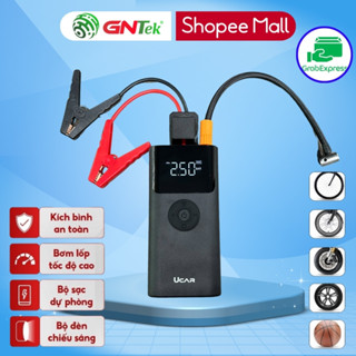 Kích bình ô tô kiêm bơm lốp ô tô 4 trong 1 UCAR J02 Plus sử dụng bộ kẹp thông minh, an toàn, chống ngược cực