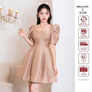 Váy đầm thiết kế cao cấp kem tay phồng chiết eo sang trọng [ Ảnh thật ] The Shilla-L38B60.58C8(SA25)