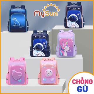 Balo cặp đi học chống gù lưng kiểu Nhật cho bé trai gái tiểu học lớp 1 2 3 4 5 cao cấp MySun