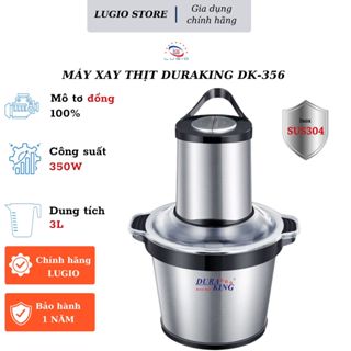  Máy xay thịt DURAKING DK-356 inox 304 đa năng dung tích 3L 2 tầng lưỡi bảo hành 12 tháng 