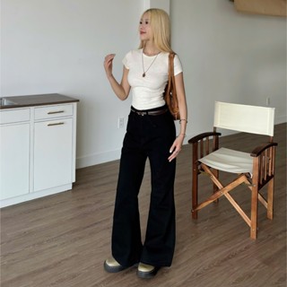  Quần KAKI JEAN ỐNG LOE tại Xưởng dáng dài form ống loe cạp cao tôn dáng 