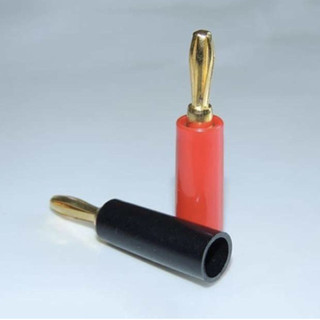 Jack Cắm Loa, Jack Bắp Chuối Đỏ Đen Chân Đồng, Giá 1 Cặp.