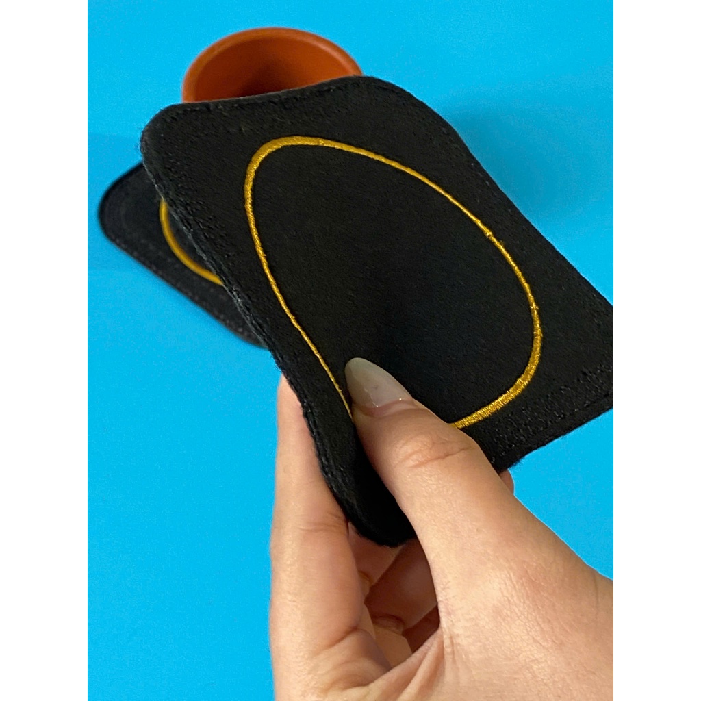 Bộ 6 chiếc lót ly bằng vải nỉ, lót cốc vải nỉ hình vuông kích thước 10cm