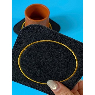 Bộ 6 chiếc lót ly bằng vải nỉ, lót cốc vải nỉ hình vuông kích thước 10cm