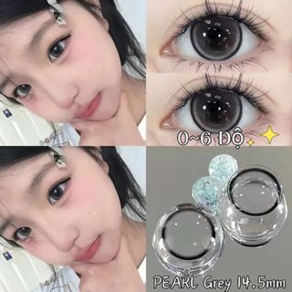 【0~6 độ UYAAI Eyes Lens xám cận Kính áp tròng cận lens xám devil eyes lens Pearl xám giãn tròng to 14.5mm nữ