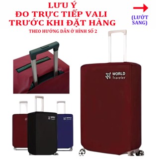 Túi trùm vali bằng vải không dệt dày dặn chắc chắn chống bụi, chống trầy xước khi đi du lịch