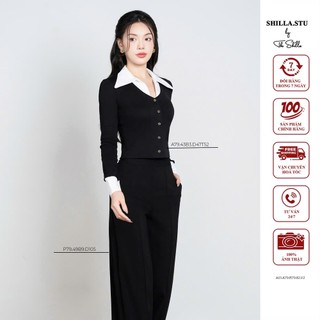 Set thiết kế cao cấp thanh lịch với cổ áo sơ mi giả sang trọng [ Ảnh thật ] The Shilla-FSET.A01.A79.B79.82.F2 ĐEN