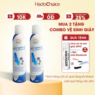 Combo 2 chai xịt thơm chân XIMO ngăn ngừa mùi hôi, Xịt thơm giày hạn chế vi chuẩn lưu hương thơm