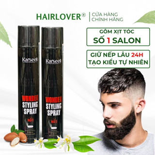 Gôm xịt tóc nam giữ nếp tóc mềm thơm, keo xịt vuốt tóc tạo kiểu cao cấp Karseell 400ml chính hãng