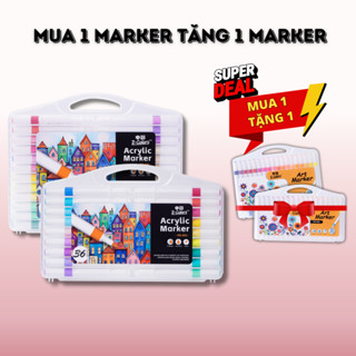Bút Màu Acrylic Marker ZhongCai Z-Colors 12/24/36/48 Màu Vẽ Trên Mọi Chất Liệu, Tô Chồng Nhiều Lớp NO.602