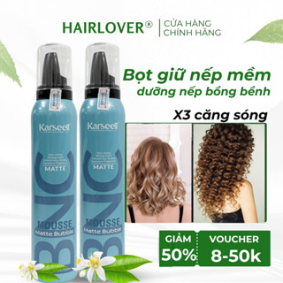 gôm mềm giữ nếp tóc uốn xoăn nữ, keo bọt giữ nếp phồng tóc Karseell BNC mousse  Salon