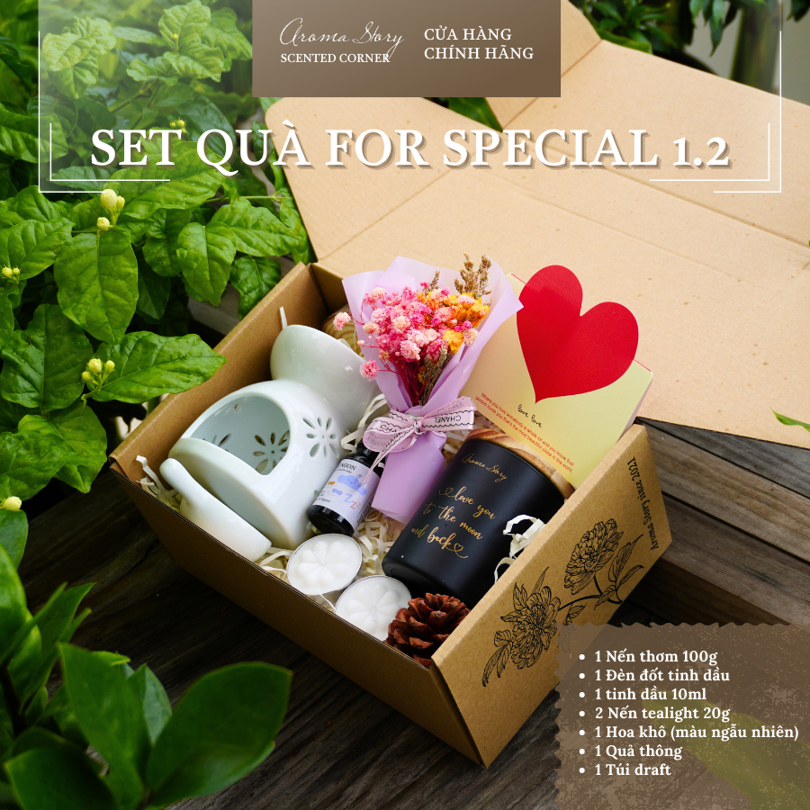 Combo Quà Tặng Nến Thơm Aroma Story Tặng Người Yêu, Bạn Bè Dịp Sinh Nhật, Kỷ Niệm
