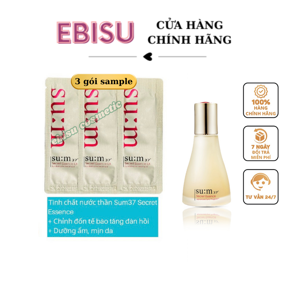 3 Gói nước thần Su:m37 Secret Essence 1ml_𝐄𝐁𝐈𝐒𝐔