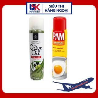  Dầu Pam ăn kiêng 0 calo & Dầu Olive Member's Mark dạng xịt dùng chiên xào ăn eatclean 