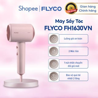   New  Máy Sấy Tóc Ion Âm Flyco FH1630VN Công Suất Lớn 1600W Sấy Nóng và Mát Bảo Vệ Tóc - Chính Hãng 