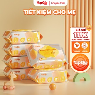 Khăn ướt TopGiaKids không cồn, không mùi, không parabens cao cấp dành cho bé