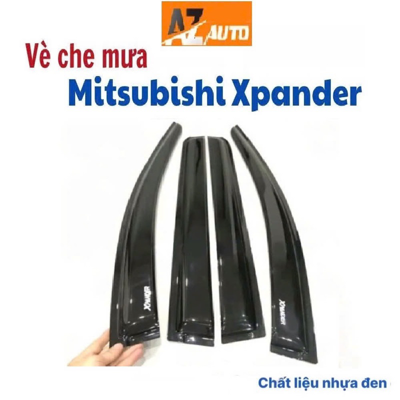 Vè Che Mưa Mitsubishi Xpander, Xpander Cross 2018–2026 - Nhựa ABS Đen Cao Cấp