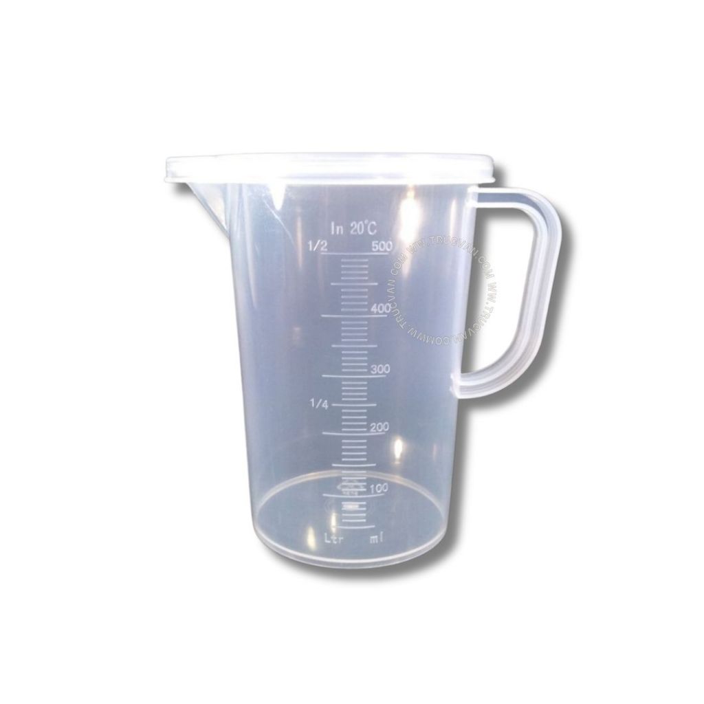 Ca Nhựa Chia Vạch Kèm Nắp Dung Tích 500ml - Ca Đong Nhựa Có Vạch Có Nắp Dung Tích 500ml