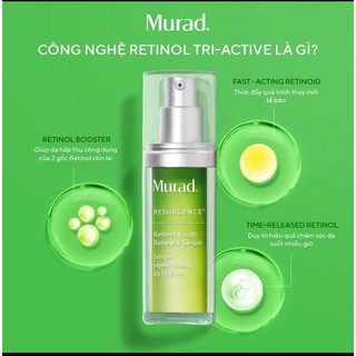 serum murad rapid dark spot mờ nám sạm, serum retinol murad cao cấp minisize 5ml