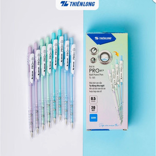  Hộp 20 bút bi Thiên Long TL-105 màu pastel PRO 0.5MM 