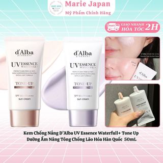  Kem Chống Nắng D’Alba UV Essence Waterfull+ Tone Up  Dưỡng Ẩm Nâng Tông Chống Lão Hóa Hàn Quốc 50mL 