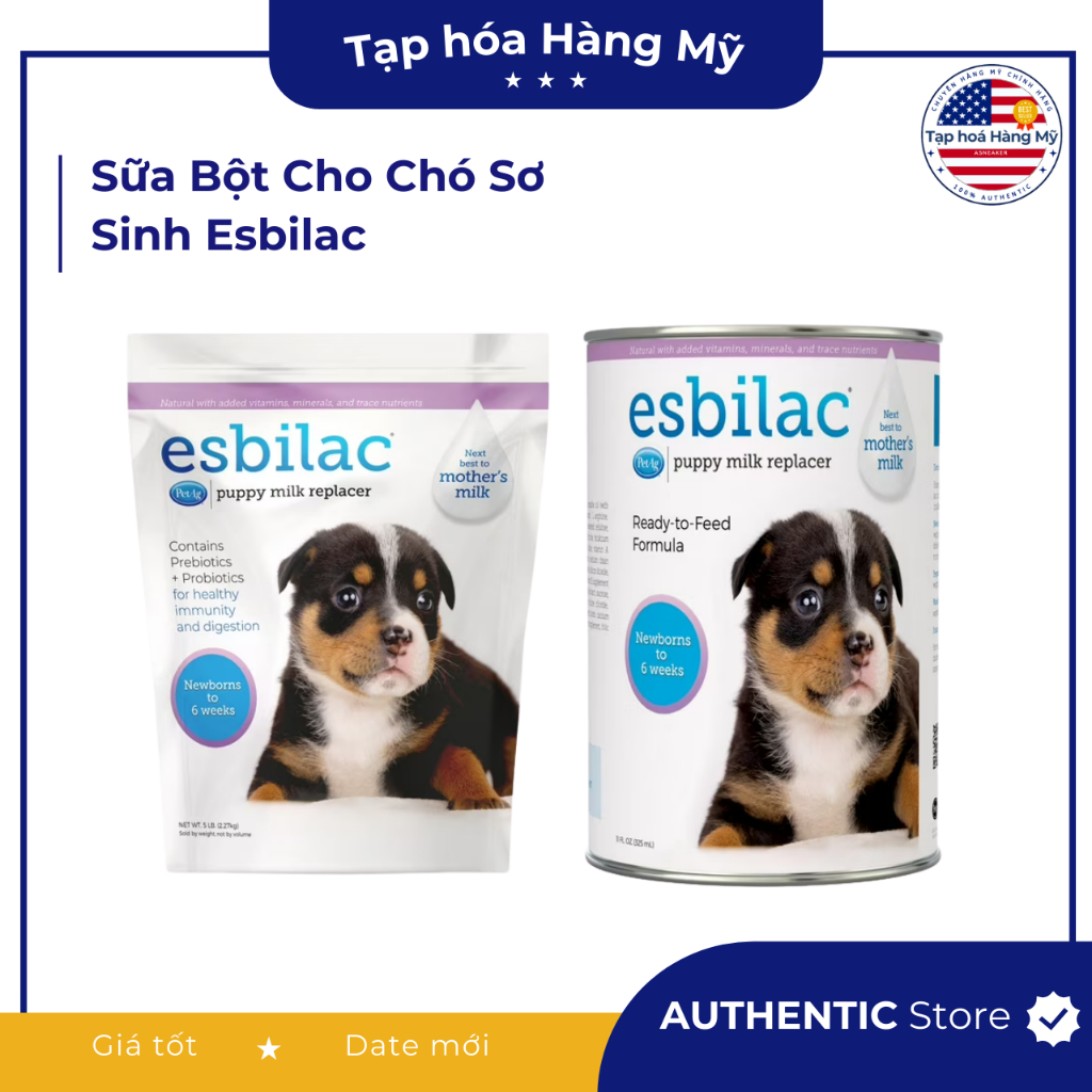 [HÀNG MỸ] Sữa Bột Cho Chó Sơ Sinh Esbilac,Sữa Bột Bổ Sung Hoặc Thay Thế Sữa Của Chó Mẹ