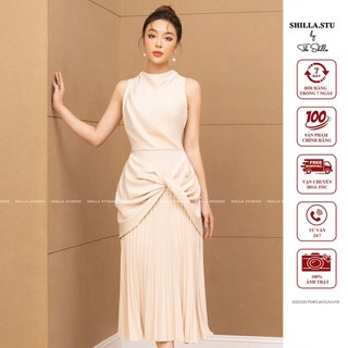 Váy thiết kế cao cấp kem điểm nhấn phần eo sang trọng [ Ảnh thật ] The Shilla – K32D00.710E0(SA25)