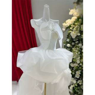 Váy yếm tà dài sau