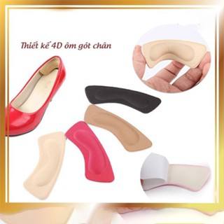 Miếng Lót Gót Giày 4D - Bảo Vệ Gót Sau Cao Cấp, Chống Thốn, Trầy Chân, Mút Ép Vải