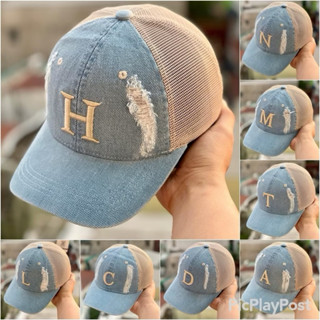 Nón Kết Mũ Lưỡi Trai Phối Lưới Nam Nữ Thêu Chữ Cái Demi Cao Cấp