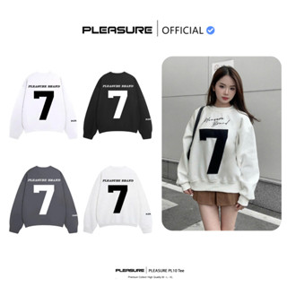  Áo Sweater PLEASURE Thêu SEVEN - 7 Signature Boxy Form Châu Âu Dáng Rộng Unisex Nam Nữ Local Brand 