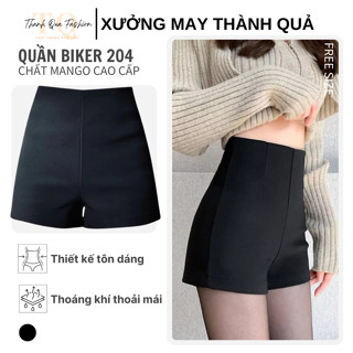 Quần Short Dance Thể Thao Biker Black, Quần Đùi Nữ Lưng Cao Chất Mago Co Giãn 4 Chiều Hack Dáng Nâng Mông TQ Fashion 204
