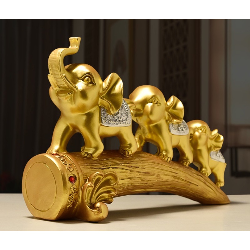 Tượng 3 chú voi trang trí