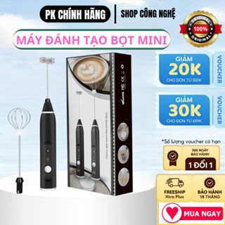 Máy Đánh Trứng, Đánh Sữa Và Tạo Bọt Cafe Di Động Cầm Tay 3 Tốc Độ Sử Dụng Pin Sạc Cao Cấp
