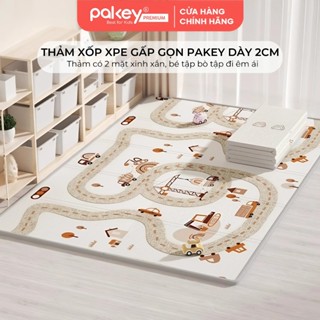 Thảm Trải Sàn Gấp Gọn PAKEY Siêu Dày 2cm Cho Bé Tập Bò, Tập Đi, Vui Chơi Êm Ái, Thảm Gấp Gọn Đa Năng