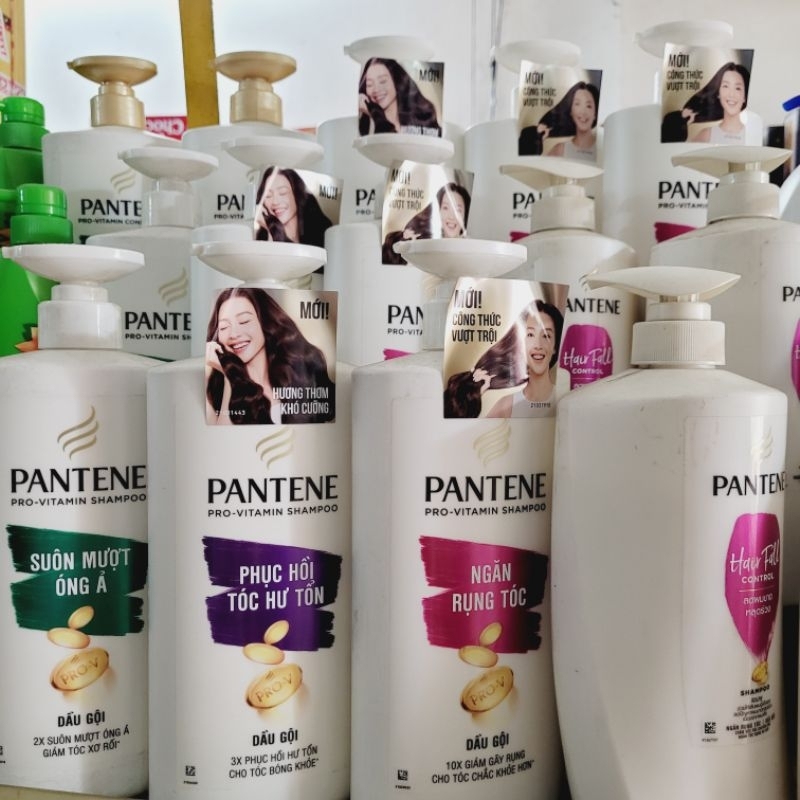 Dầu gội pantene 650ml ngăn rụng tóc, suôn mượt
