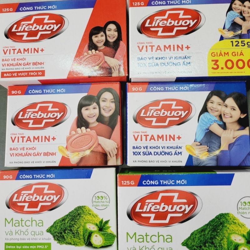 Combo 2 Xà bông lifebuoy matcha, bảo vệ vượt trội, dưỡng ẩm