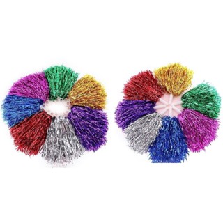 [Loại lớn 50gr] Bông tua kim tuyến cổ vũ, tập múa cầm tay - xỏ ngón và cầm gậy loại lớn   - MK023