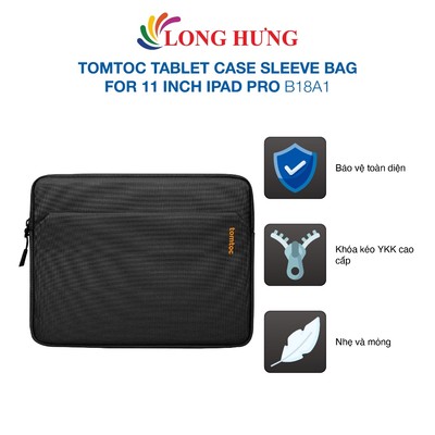 Túi chống sốc Tomtoc Tablet Case Sleeve Bag for 11 inch iPd Pro B18A1 - Hàng chính hãng