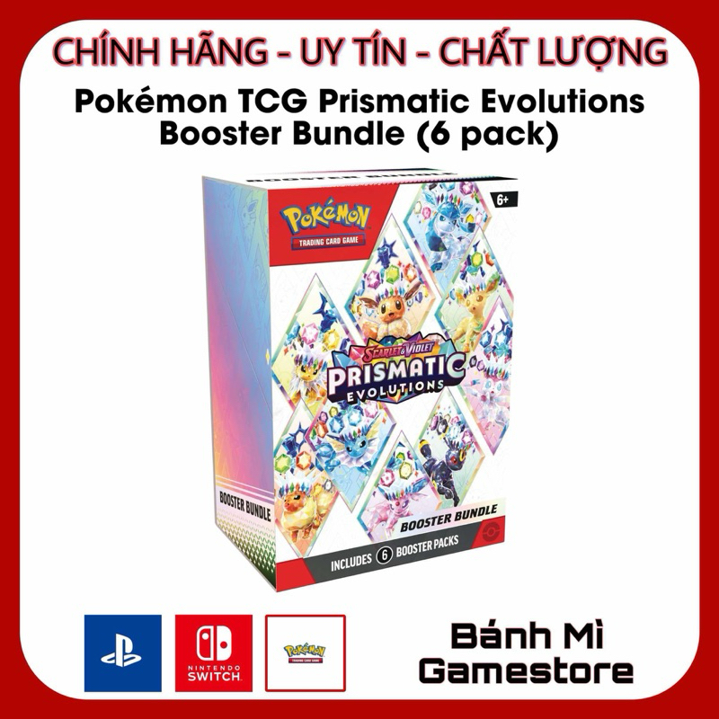 Pokemon TCG: Scarlet & Violet - Prismatic Evolutions Booster Bundle (6 packs)