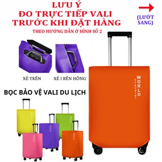 Vỏ bọc bảo vệ vali du lịch xẻ hông mới, túi trùm vali vải không dệt chống bụi chống trầy xước thế hệ mới