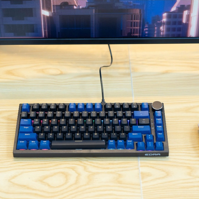 Bàn phím Gaming EK375v2 có dây, EK375W wireless Hotswap, LED Rainbow, keycap PBT 82 phím ChínhHãng | BigBuy360 - bigbuy360.vn