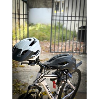 (Tặng túi) Mũ bảo hiểm xe đạp thể thao TIANT D03 D01 MTB có mái che khoá gài chắc chắn chính hãng