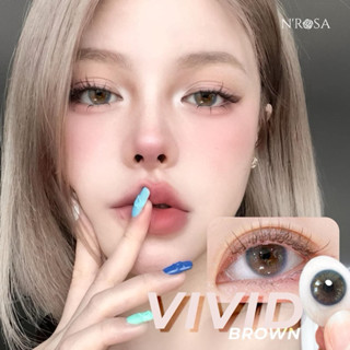 VIVI BROWN Lens nâu ánh nhũ có độ cận | Chất liêu Nano Silicone hdrogel khoá ẩm cho mắt nhạy cảm | Dia:14.0mm áp tròng