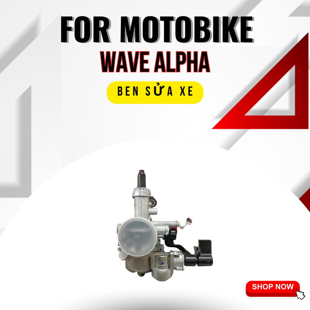 Bộ chế hoà khí Wave Alphha 110 2017 2018 2019 2020 bình xăng con Wave Alpha